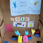 Peepsa Place Diorama of Pizza Parlor with Peeps